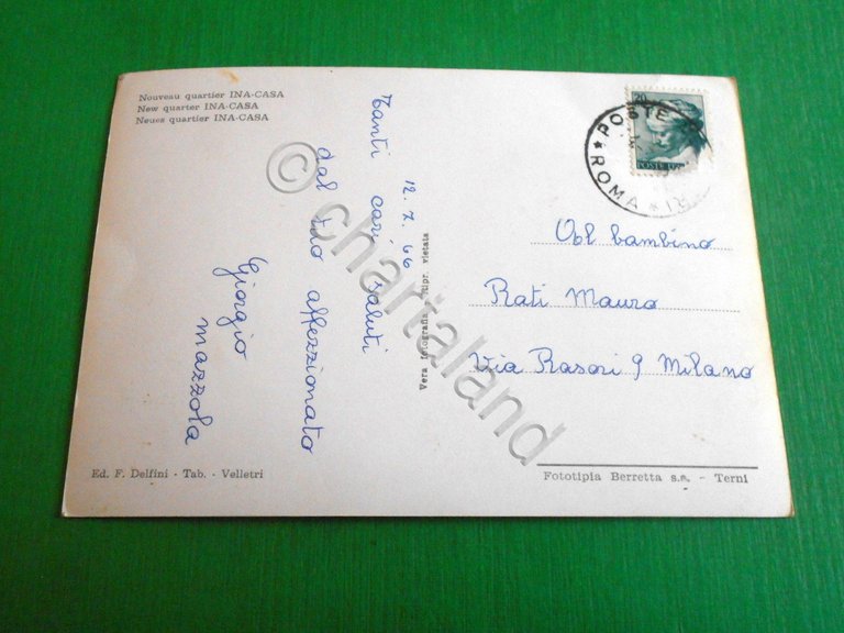 Cartolina Velletri - Nuovo quartiere INA CASA 1966 | Immagine Gallery 4
