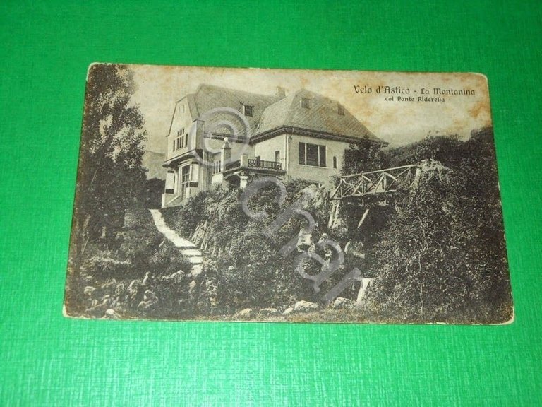 Cartolina Velo d' Astico - La Montanina col Ponte Riderella …