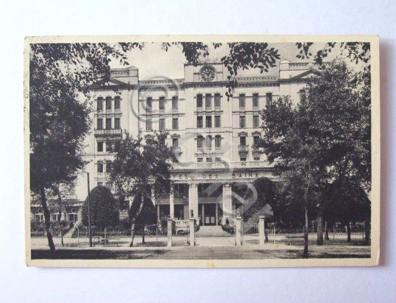 Cartolina Venazia Lido - Albergo Bagni 1952.