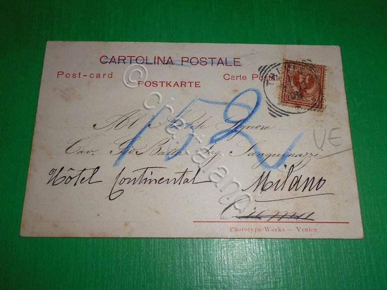 Cartolina Venezia - Isola di Burano - Ricordo della Scuola …