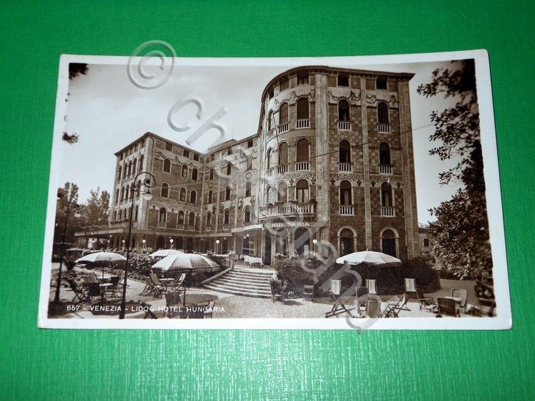 Cartolina Venezia - Lido - Hotel Hungaria 1939