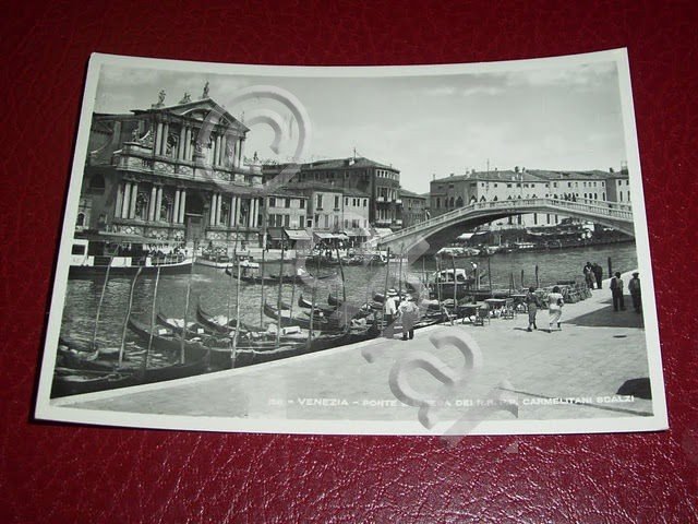 Cartolina Venezia - Ponte Chiesa dei Carmelitani Scalzi.