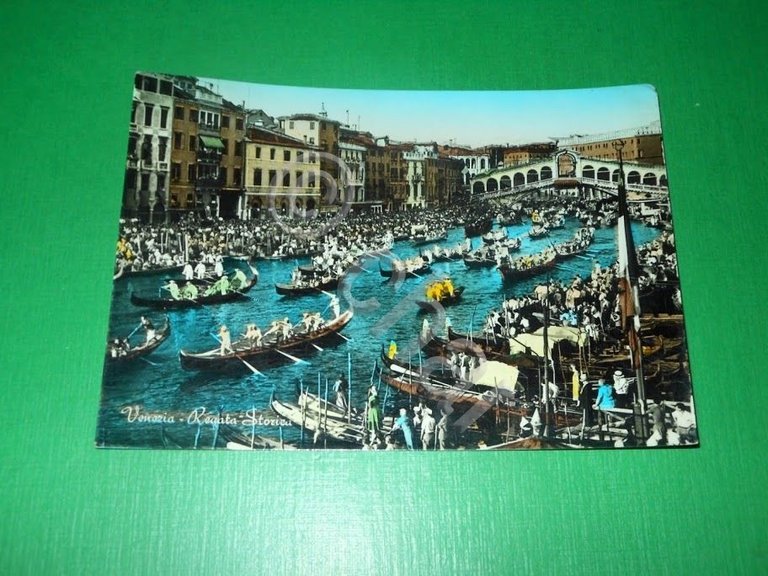 Cartolina Venezia - Regata Storica 1955