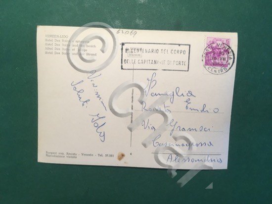 Cartolina Venezia Lido - Hotel Des Bains e Spiaggia - …