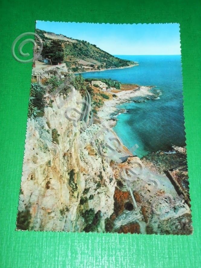 Cartolina Ventimiglia - Frontiera - Panorama dall' ascensore 1959.