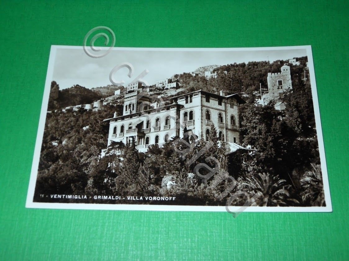 Cartolina Ventimiglia - Grimaldi - Villa Voronoff 1935 ca.