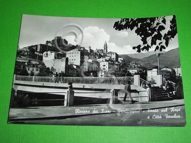 Cartolina Ventimiglia - Ponte sul Roja e Citta Vecchia.