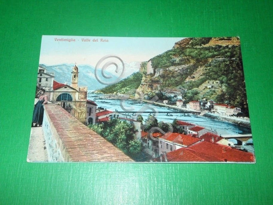 Cartolina Ventimiglia - Valle del Roia - Scorcio panoramico 1930 …