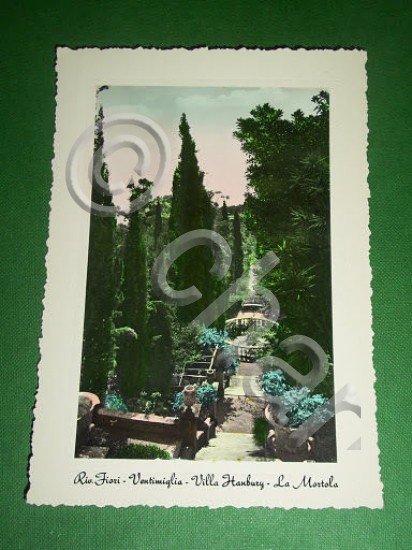 Cartolina Ventimiglia - Villa Hanbury - La Mortola 1945 ca.