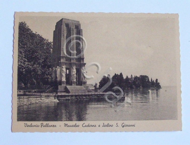 Cartolina Verbania Pallanza - Mausoleo Cadorna -- 1940 ca