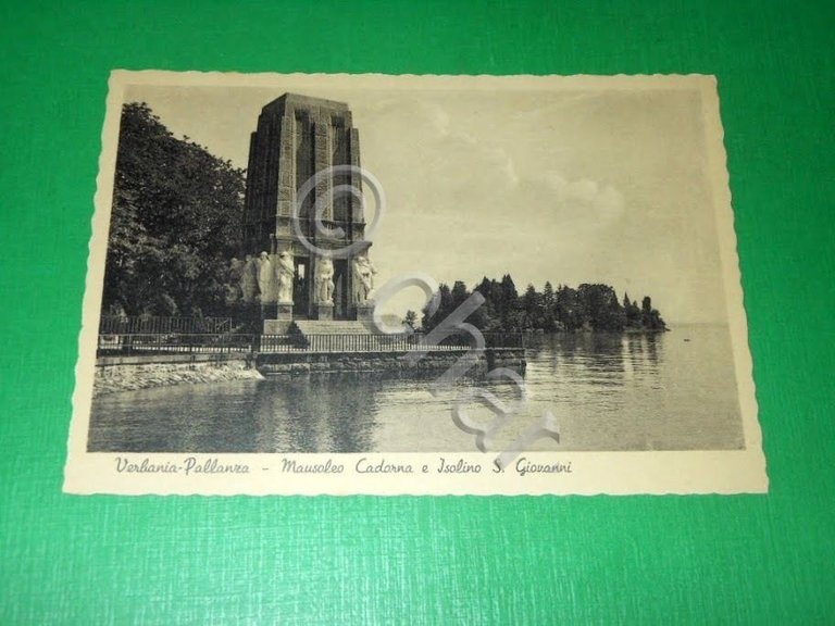 Cartolina Verbania Pallanza - Mausoleo Cadorna e Isolino S. Giovanni …