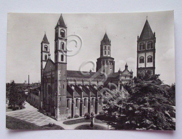 Cartolina Vercelli - Basilica S. Andrea 1962