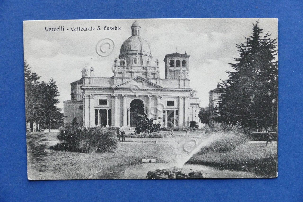 Cartolina Vercelli - Cattedrale S. Eusebio - 1910 ca..