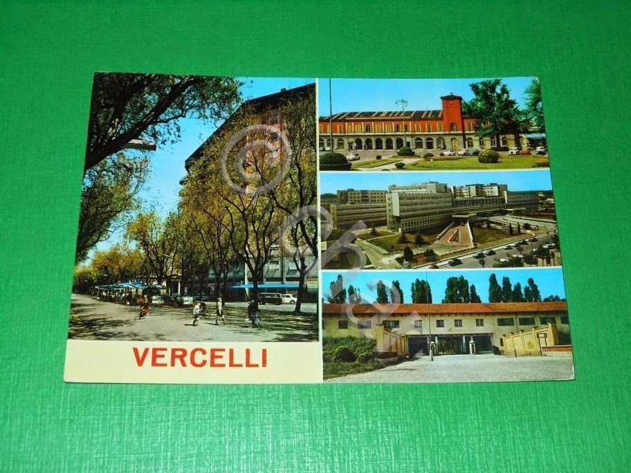 Cartolina Vercelli - Vedute diverse 1970.