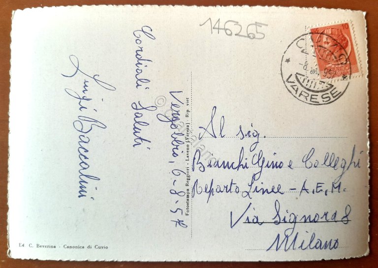 Cartolina Vergobbio - 1957 | Immagine Gallery 2
