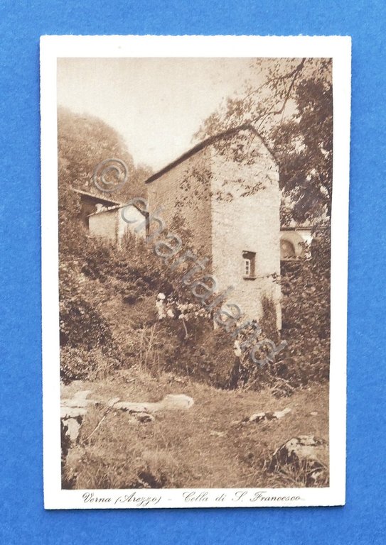 Cartolina Verna - Cella di S. Francesco - 1920 ca.