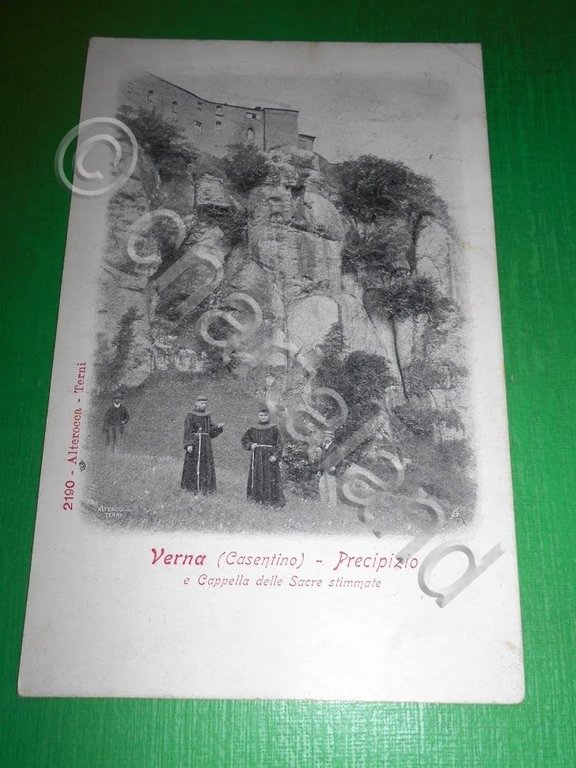 Cartolina Verna - Precipizio e Cappella delle Sacre stimmate 1900 …
