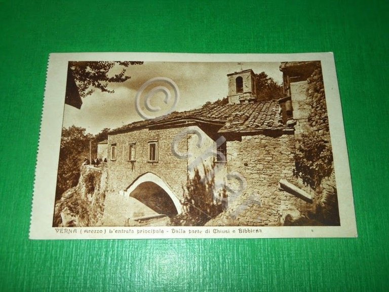 Cartolina Verna ( Arezzo ) - L' entrata principale - …