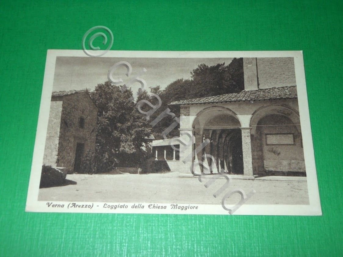 Cartolina Verna ( Arezzo ) - Loggiato della Chiesa Maggiore …