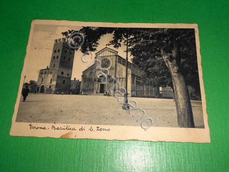 Cartolina Verona - Basilica di S. Zeno 1934
