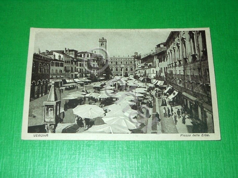 Cartolina Verona - Piazza delle Erbe 1930 ca #.