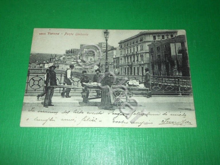 Cartolina Verona - Ponte Umberto 1905