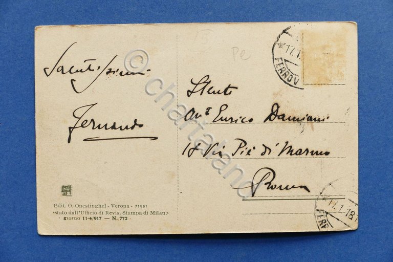 Cartolina Verona - Portoni della Bra - 1917 ca.