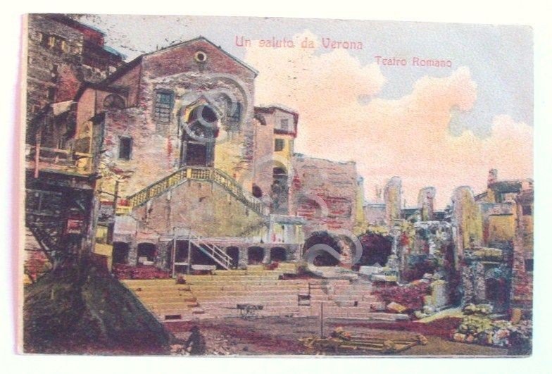 Cartolina Verona - Teatro Romano 1904 ca.