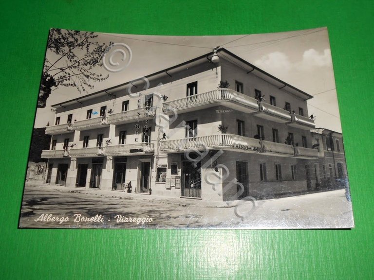 Cartolina Viareggio - Albergo Bonelli 1954