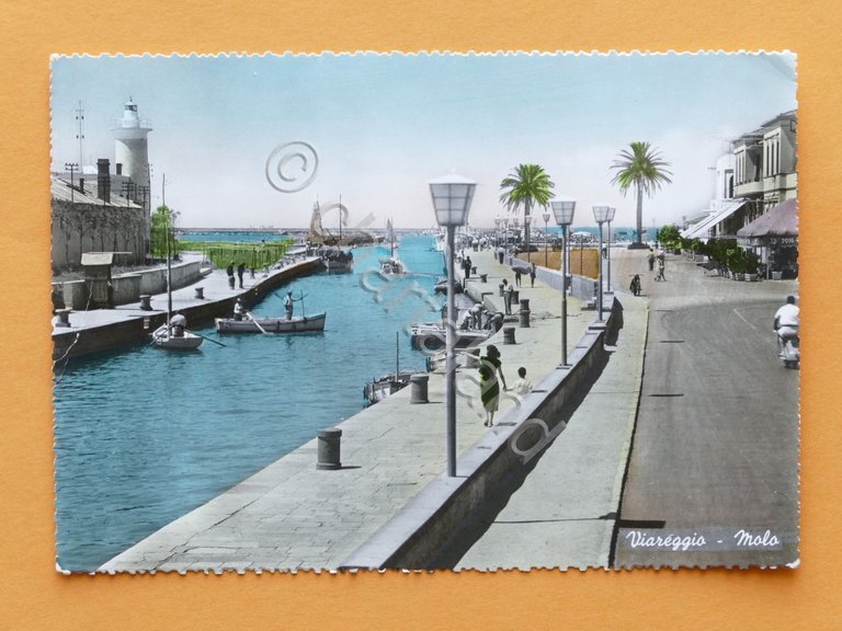 Cartolina Viareggio - Molo - 1955.