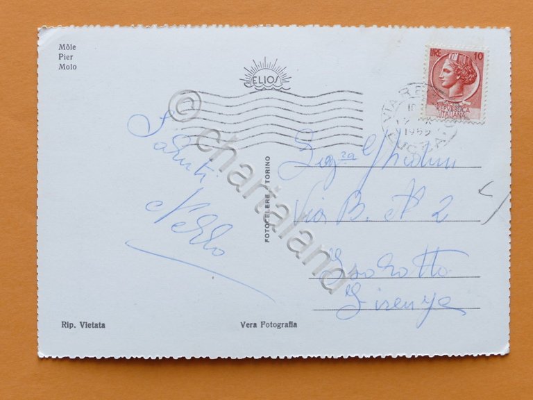 Cartolina Viareggio - Molo - 1955.