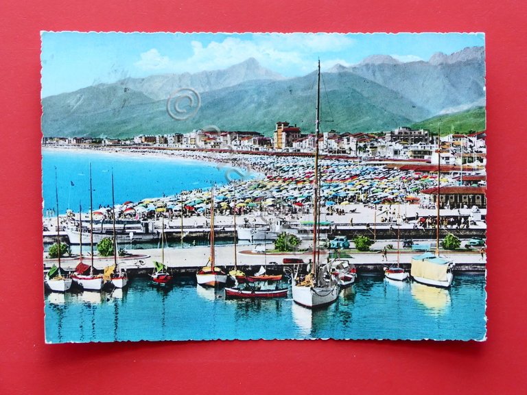 Cartolina Viareggio - Panorama - Spiaggia e Alpi Apuane - …