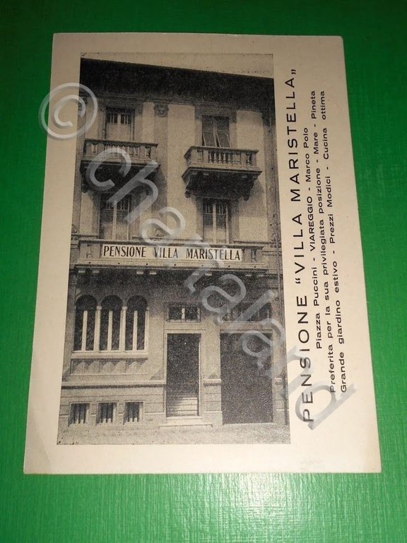 Cartolina Viareggio - Pensione Villa Maristella ( P.zza Puccini - …