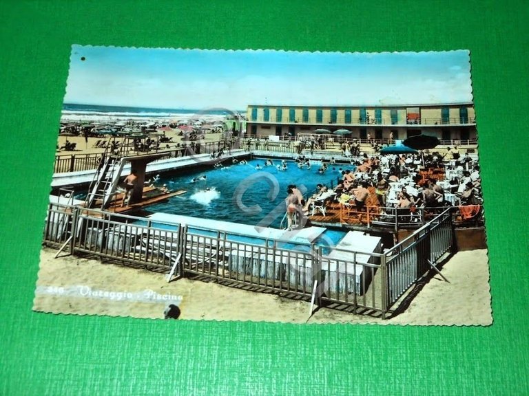 Cartolina Viareggio - Piscina 1961