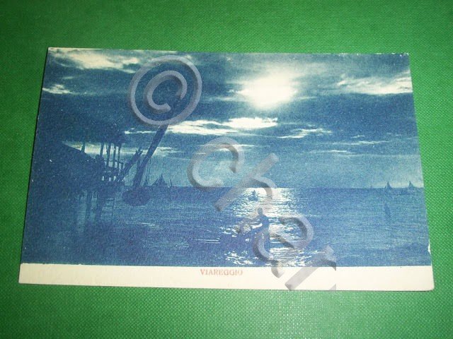 Cartolina Viareggio - Veduta notturna 1930 ca