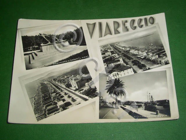 Cartolina Viareggio - Vedute diverse 1954