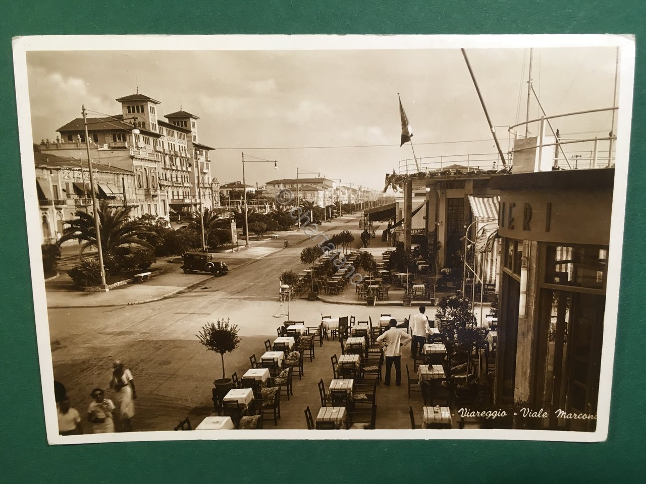 Cartolina Viareggio - Viale Marconi - 1938