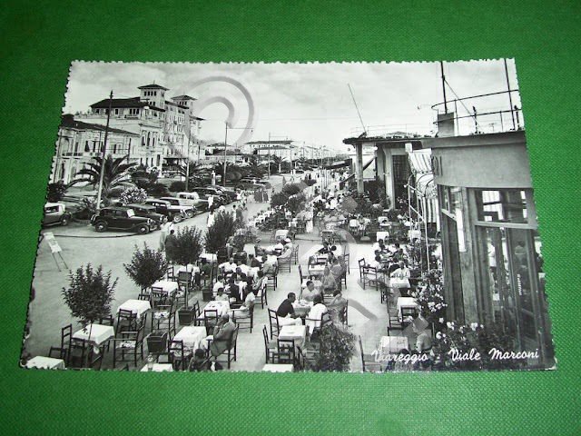 Cartolina Viareggio - Viale Marconi 1950 ca