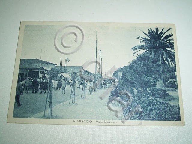 Cartolina Viareggio - Viale Margherita 1930