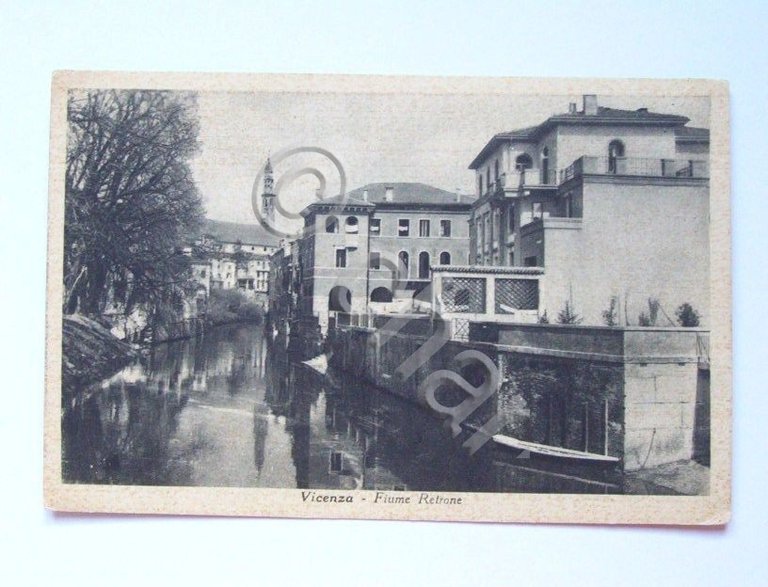 Cartolina Vicenza - Fiume Retrone 1925