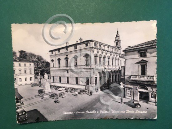 Cartolina Vicenza - Piazza Castello E Palazzo Thiene Ora Bonin …