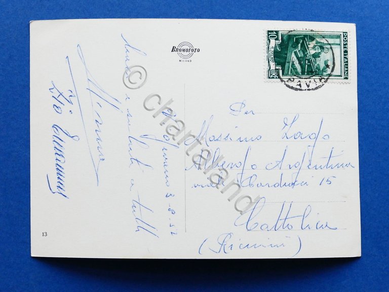 Cartolina Vigevano - Chiesa San Francesco d'Assisi - 1952