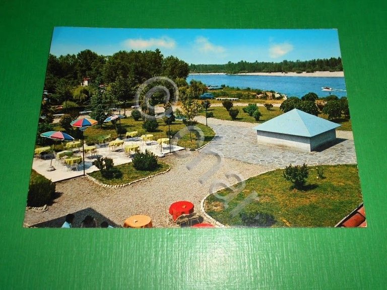 Cartolina Vigevano - Fiume Ticino - Parco giardini Ristorante "Conca …