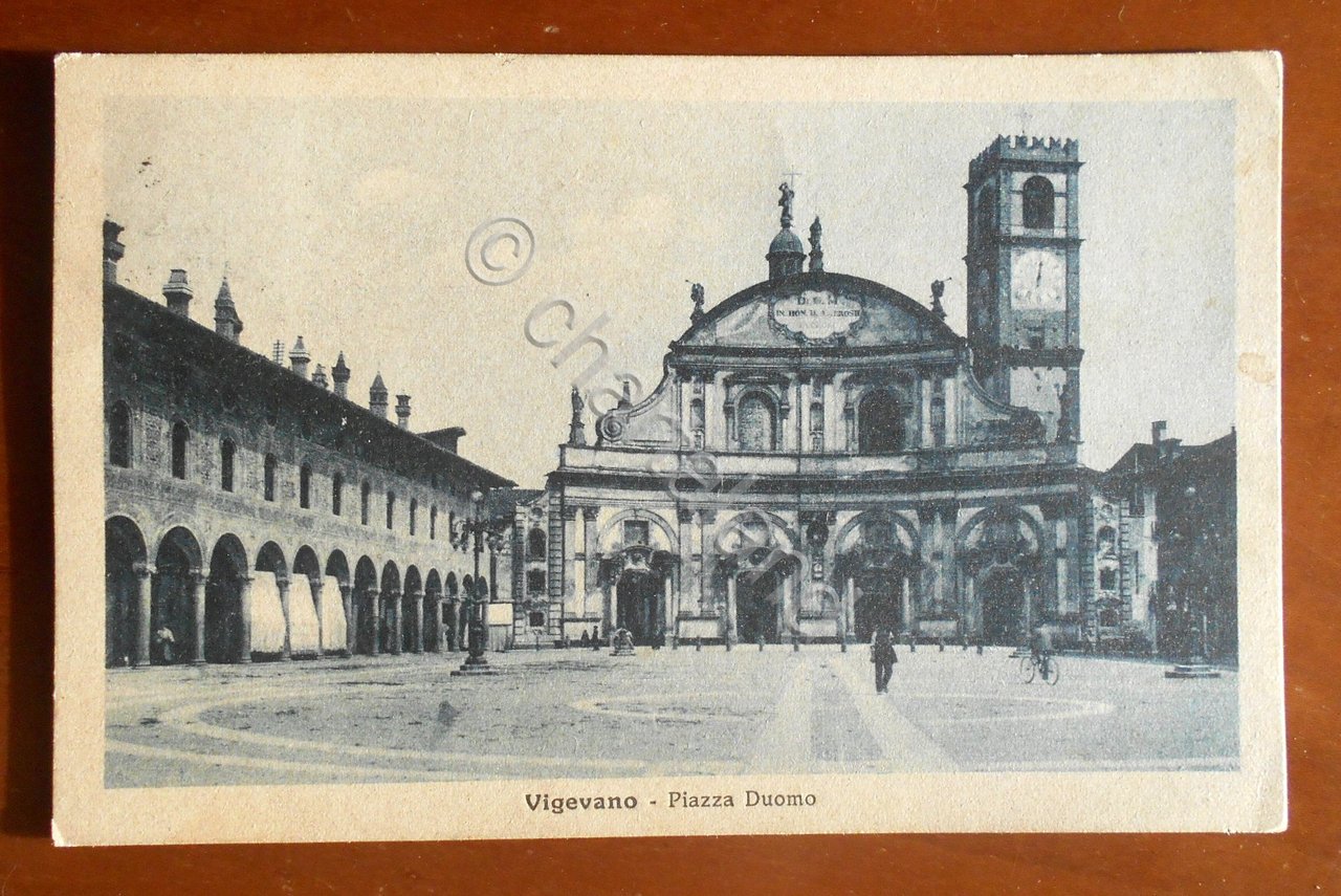 Cartolina Vigevano - Piazza Duomo - 1916