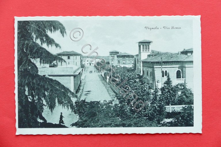 Cartolina Vignola - Via Roma - 1930 ca.
