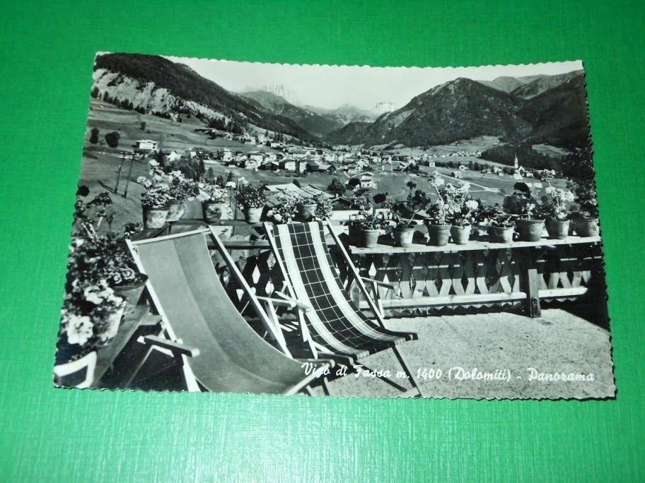 Cartolina Vigo di Fassa - Panorama 1964.