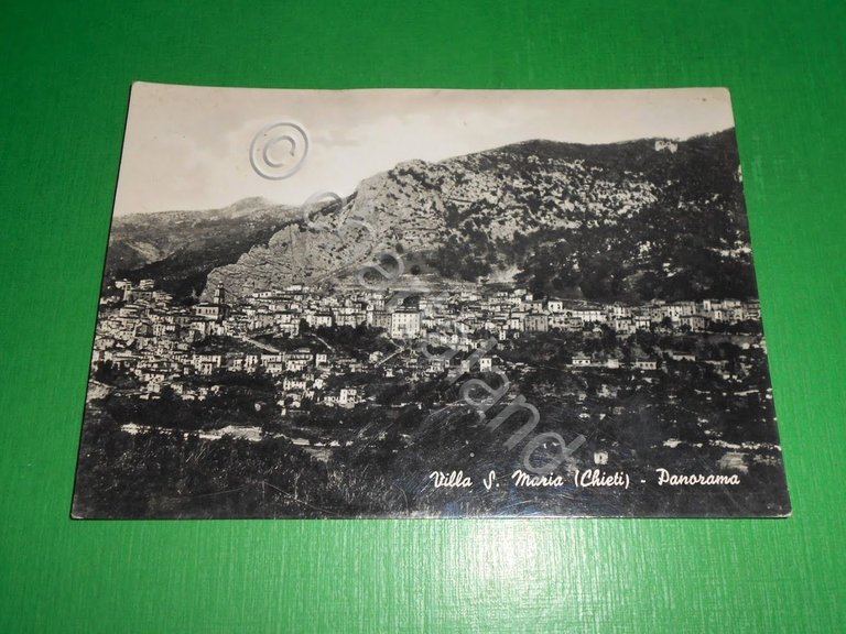 Cartolina Villa S. Maria ( Chieti ) - Panorama 1952