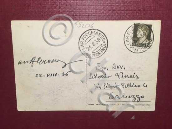 Cartolina Villafocchiardo - Pian dell'Orso - Cappella Rifugio - 1936