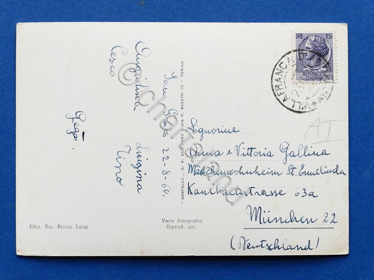 Cartolina Villafranca d'Asti - Diverse vedute - 1960.