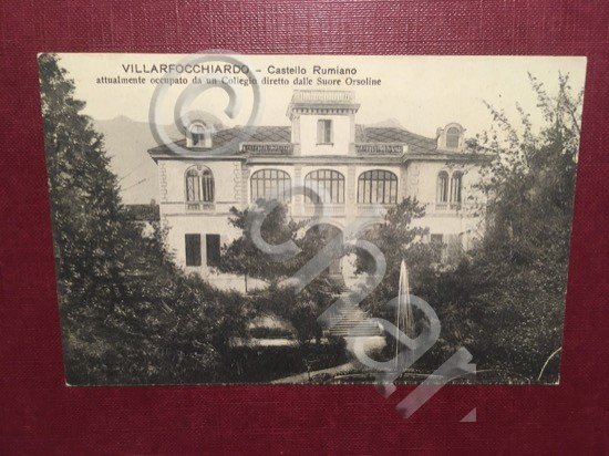 Cartolina Villarfocchiardo - Castello Rumiano - 1919